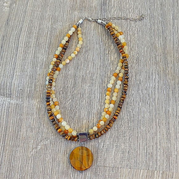 Jay King DTR Tigers Eye & Yellow Jasper Sterling Silver - EUC - Picture 5 of 10
